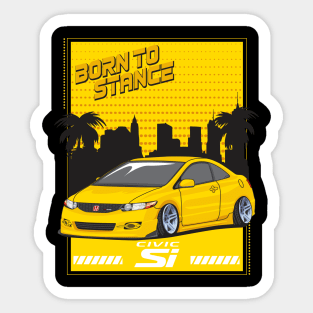 Honda Civic Si (Yellow) Sticker